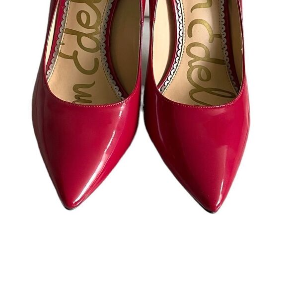 SAM EDELMAN Hazel Patent Leather Pointy Toe Pumps Heels Red 10 - Picture 11 of 16